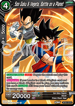 BT25-121 - Son Goku & Vegeta, Battle on a Planet - Rare