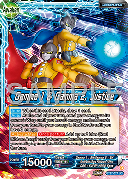 BT27-027 - Gamma 1 & Gamma 2, Justice - Leader - Uncommon