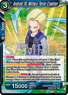 BT27-029 - Android 18, Military Terror Creation - Common
