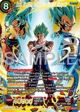 BT27-138 - SSB Vegito, Power to Resist Despair - Secret Rare