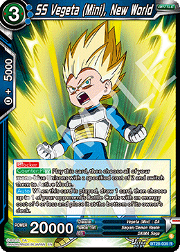 BT28-035 - SS Vegeta (Mini), New World - Rare