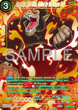 EX24-07 - Great Ape Son Goku, Guided by the Dragon Balls - Expansion Rare GOLD STAMPED