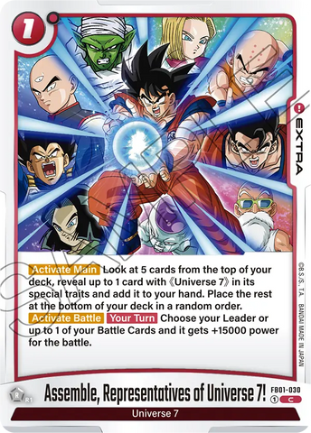 FB01-030 - Assemble, Representatives of Universe 7! - Common