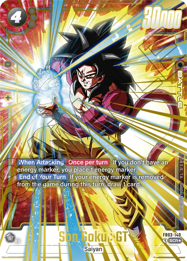 ドラゴンボールカード FB03-140 SECRET RARE Son Goku:GT FB03-140 Secret Rare Japanese Card-Doragon Ball