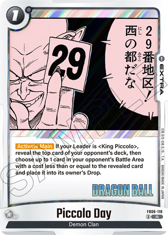 FB06-118 - Piccolo Day - Rare (Reprint)