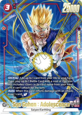 FB08-012 - Son Gohan : Adolescence - Super Rare ALT ART