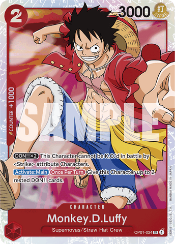 OP01-024 - Monkey.D.Luffy - Super Rare Reprint