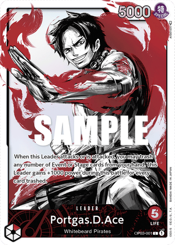 OP03-001 - Portgas.D.Ace - Leader Alt Art