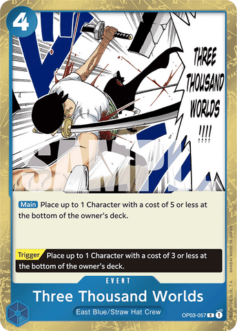 OP03-057 - Three Thousand Worlds - Rare (Jolly Roger Foil)