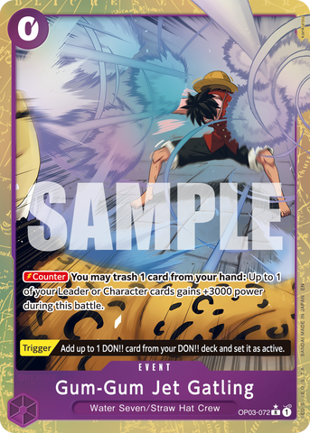 OP03-072 - Gum-Gum Jet Gatling - Rare Alt Art