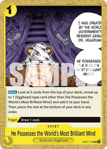 OP07-114 - He Possesses the World's Most Brilliant Mind - Uncommon