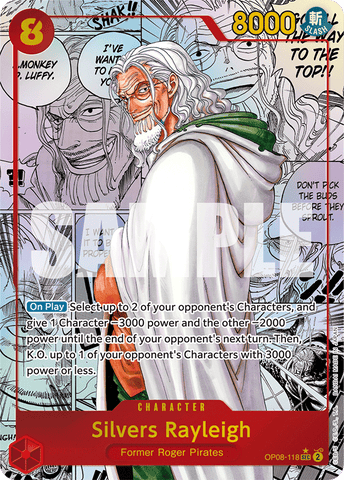 OP08-118 - Silvers Rayleigh - Secret Rare Alt Art (Manga)