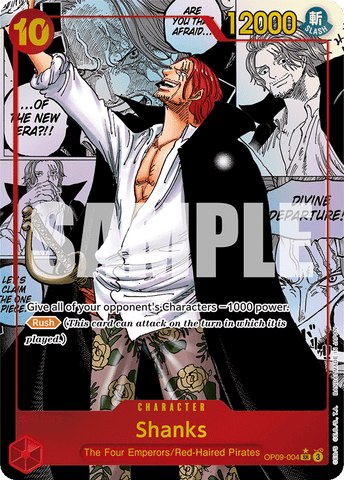 OP09-004 - Shanks - Super Rare Alt Art (Manga)