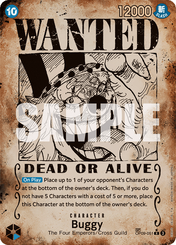 OP09-051 - Buggy - Rare Alt Art (Wanted Poster)