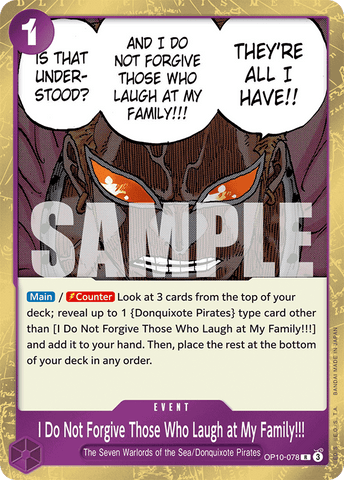 OP10-078 - I Do Not Forgive Those Who Laugh at My Family!!! - Rare