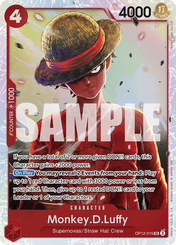 OP12-015 - Monkey.D.Luffy - Super Rare