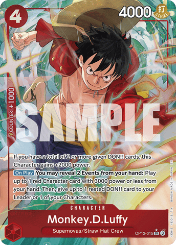 OP12-015 - Monkey.D.Luffy - Super Rare Alt Art