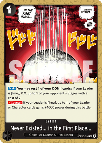 OP13-098 - Never Existed... in the First Place... - Uncommon
