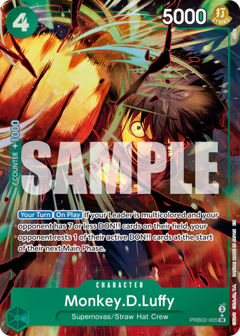 PRB02-005 - Monkey.D.Luffy - Super Rare Alt Art