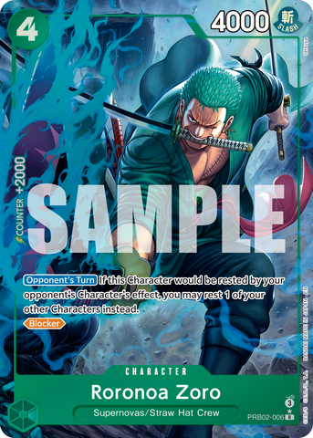 PRB02-006 - Roronoa Zoro - Rare Alt Art