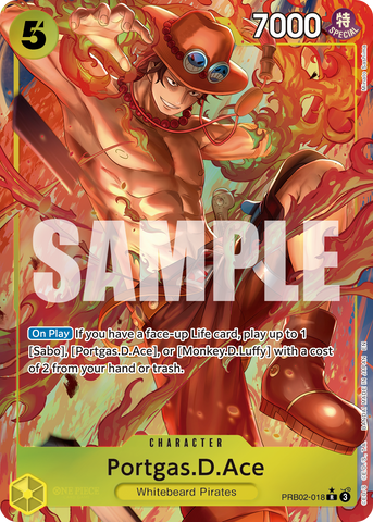 PRB02-018 - Portgas.D.Ace - Rare Alt Art