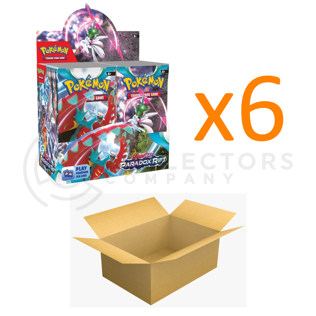 Pokemon - Scarlet & Violet - Paradox Rift Booster Box CASE (x6 Boxes) Collectors Company Pokemon - Scarlet & Violet - Paradox Rift Booster Box CASE (x6 Boxes) Collectors Company