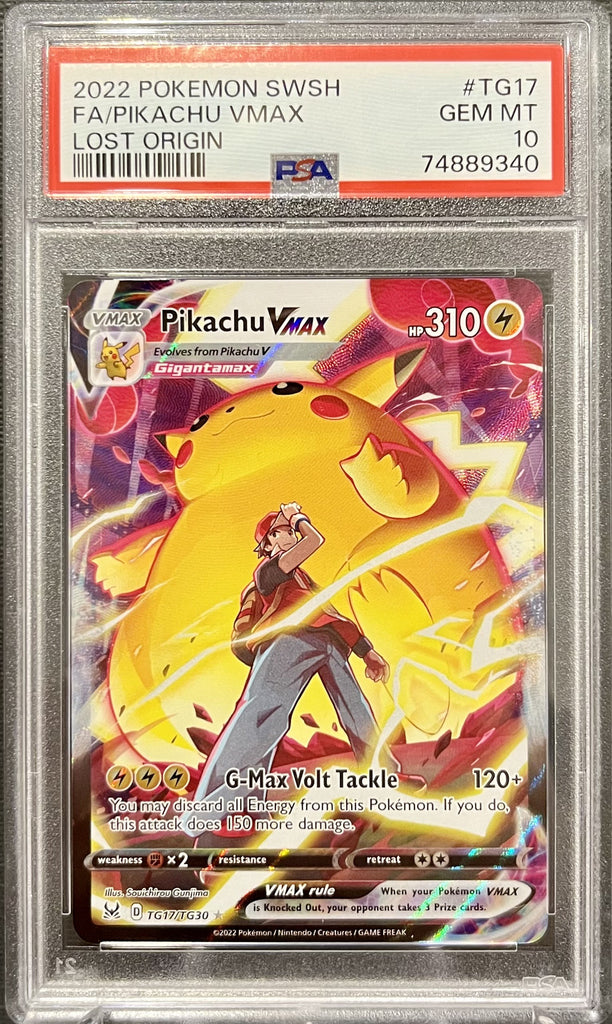 Pikachu VMAX TG17/TG30 SWSH: Lost Origin Ultra Rare Holo PSA