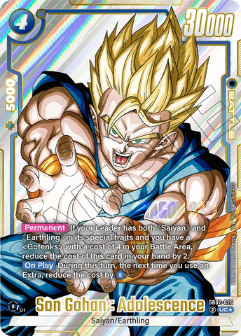 SB02-026 - Son Gohan : Adolescence - Uncommon ALT ART