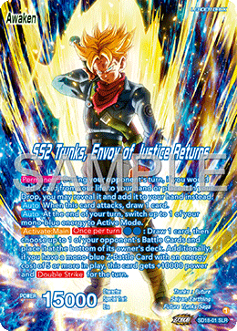 SD18-01 - SS2 Trunks, Envoy of Justice Returns - Special Leader Rare