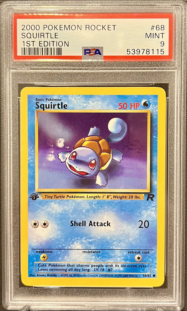 1995 squirtle pokemon card value 68 82 Squirtle - 68/82 Team Rocket - 1st Edition - Common