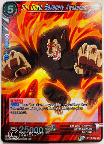 BT10-006 - Son Goku, Savagery Awakened - Uncommon FOIL