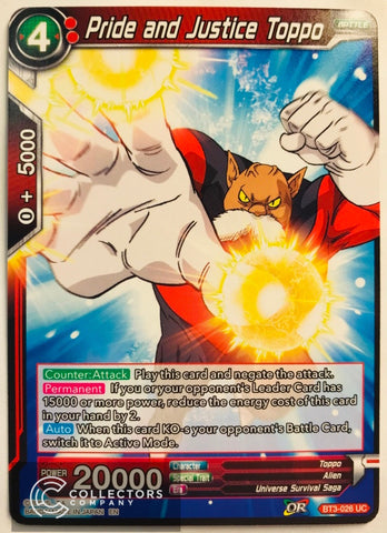 BT3-026 - Pride and Justice Toppo - Uncommon