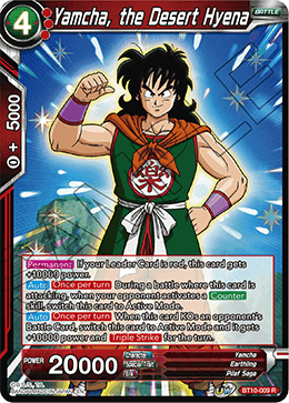 BT10-009 - Yamcha, the Desert Hyena - Rare FOIL - 2ND EDITION