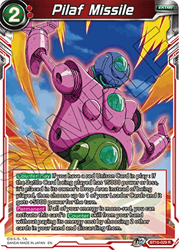 BT10-029 - Pilaf Missile - Rare FOIL - 2ND EDITION