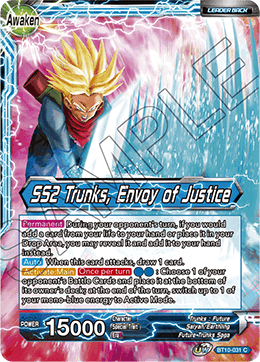 BT10-031 - SS2 Trunks, Envoy of Justice - Leader - Common FOIL - 2ND EDITION