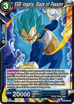 BT10-040 - SSB Vegeta, Blaze of Passion - Uncommon FOIL - 2ND EDITION