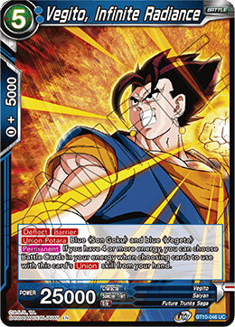 BT10-046 - Vegito, Infinite Radiance - Uncommon FOIL - 2ND EDITION