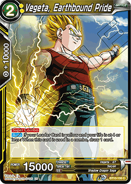 BT10-106 - Vegeta, Earthbound Pride - Common FOIL - 2ND EDITION