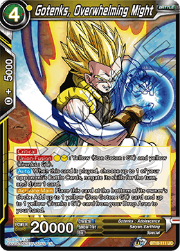 BT10-111 - Gotenks, Overwhelming Might - Uncommon FOIL - 2ND EDITION