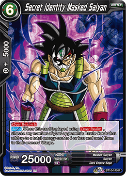 BT10-140 - Secret Identity Masked Saiyan - Rare FOIL - 2ND EDITION