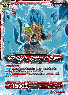 BT11-001 - SSB Gogeta, Prophet of Demise - Leader - Common FOIL - 2ND EDITION