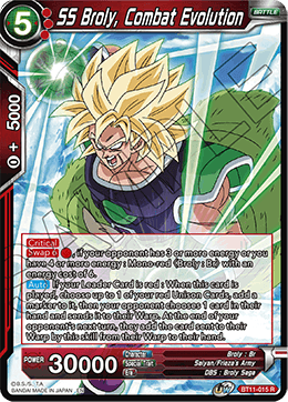 BT11-015 - SS Broly, Combat Evolution - Rare - 2ND EDITION