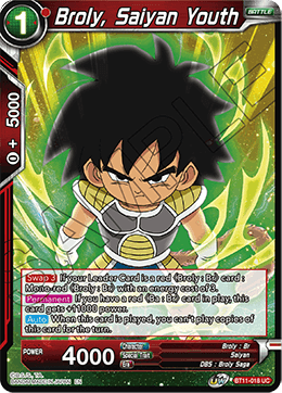 BT11-018 - Broly, Saiyan Youth - Uncommon