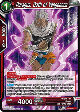 BT11-021 - Paragus, Oath of Vengeance - Common FOIL - 2ND EDITION