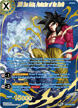 BT11-034 - SS4 Son Goku, Protector of the Earth - Special Rare - 2ND EDITION