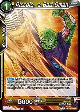 BT11-098 - Piccolo, a Bad Omen - Common FOIL - 2ND EDITION