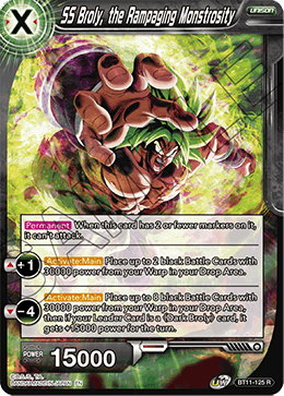 BT11-125 - SS Broly, the Rampaging Monstrosity - Rare FOIL - 2ND EDITION