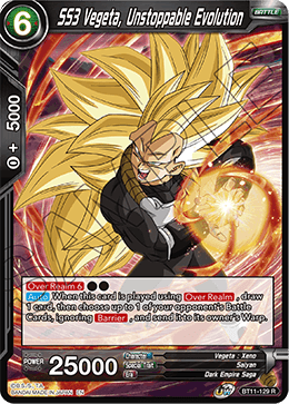 BT11-129 - SS3 Vegeta, Unstoppable Evolution - Rare - 2ND EDITION