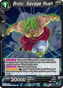 BT11-147 - Broly, Savage Rush - Uncommon FOIL - 2ND EDITION