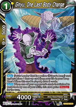 BT12-105 - Ginyu, One Last Body Change - Rare